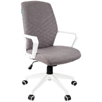 Кресло офисное Helmi Ambition HL-М05, ткань, серая, крестовина белый пластик