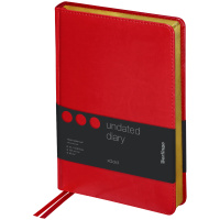Ежедневник недатированный Berlingo xGold красный, А5, 160 листов, кожзам