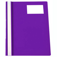 Скоросшиватель пластиковый Бюрократ с карманом для визитки фиолетовый, А4, PS-V20VIO