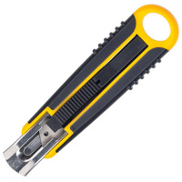 Канцелярский нож Attache безопасный 18мм, черно-желтый
