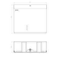 Диспенсер для туалетной бумаги в рулонах Merida Stella R Duo белый, металлический, BSB202.R