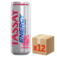 Напиток энергетический Tassay Energy Гранат, 450мл x 12 шт