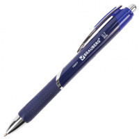 Шариковая ручка автоматическая Brauberg Dash синяя, 0.7мм, синий корпус
