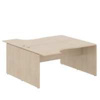 Стол на 2 рабочих места Skyland Wave W2CET 169.3, бук тиара, двухместный, эргономичный