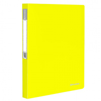 Файловая папка Brauberg Neon желтая, А4, на 40 вкладышей