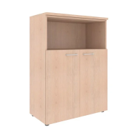 Шкаф средний Skyland Xten XMC 85.3, бук тиара, 856х432х1190мм, с глухими малыми дверьми, с топом