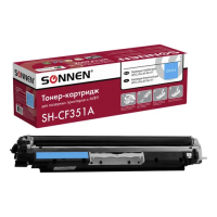 Картридж лазерный SONNEN (SH-CF351A) для HP CLJ Pro M176/177 ВЫСШЕЕ КАЧЕСТВО, голубой, 1000 страниц,