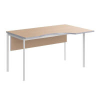 Стол прямой Skyland Imago-S СА-1SD, эргономичный, правый, клен/белый полуматовый, 1600х900х755мм