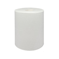 Бумажные полотенца с центральной вытяжкой 1 слойные белые ( 2 рулонов )