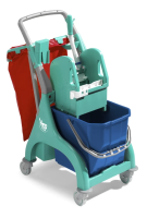 Тележка Nick Plus10 (1*25 л) TTS,  пластик,  с держателем для мешка 50л и отжимом Tec, 00006509