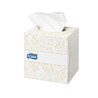 Косметические салфетки Tellus (tork) Premium F1, 140278, для лица, 100шт, 2 слоя, белые