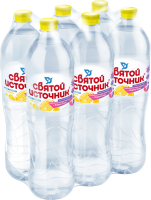 Вода Святой Источник питьевая негазированная лимон, 1.5л x 6 шт
