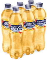 Напиток Святой Источник Лимонад груша-цитрус газированный, 1л x 12 шт