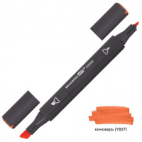 Маркер для скетчинга двусторонний 1 мм - 6 мм BRAUBERG ART CLASSIC, КИНОВАРЬ (Y807), 151802