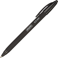 Шариковая ручка автоматическая Attache синяя, 0.3мм, черный корпус