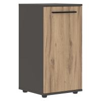 Шкаф малый узкий ELCS 42.1 Дуб Денвер светлый/Черный/Мокко 426х430х832 EDIS