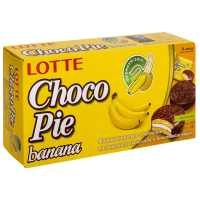 Печенье Lotte Choco-Pie банан, 168г, 6шт/уп