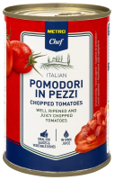Томаты Metro Chef  резаные в томатном соке, 400г