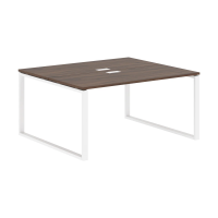 Стол 2-х местный EQWST 1513 Дуб Денвер тёмный/Белый 1560х1346х750 EDIS