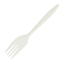 Вилка одноразовая Geovita KV170 17см, из кукурузного крахмала, 50шт/уп