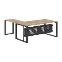 Стол руководителя ECT 1819M Дуб Денвер светлый/Антрацит 1800х1900х750 ENIO