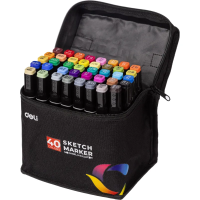 Набор маркеров для скетчинга Deli 40цв, двухстор., E70806-40