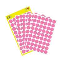Этикетки маркеры Avery Zweckform светло-розовые, d=12мм, 270шт/уп