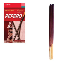 Печенье-соломка LOTTE 'Pepero Original', в шоколадной глазури, в картонной упаковке, 47 г, Корея, 00