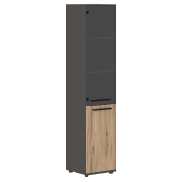 Шкаф высокий узкий EHCS 42.2 Дуб Денвер светлый/Черный/Мокко 426х430х1967 EDIS