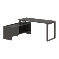 Стол с тумбой EQCT 17614 Мокко/Мокко 1760х1400х750 EDIS