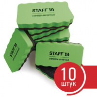 Губка для маркерной доски Staff 'Basic' 57х107мм, 10шт, зеленые
