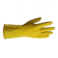 Перчатки резиновые Merida р.L, желтые, с хлопковым напылением