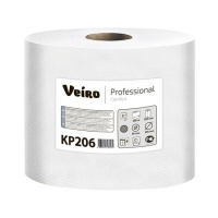 Бумажные полотенца Veiro Professional Comfort KP206, в рулоне с центр вытяжкой, 180м, 2 слоя, белые