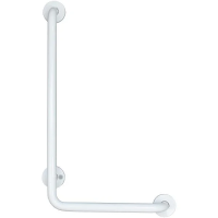 Поручень Nofer угловой 3 точки опоры правый нержавеющая сталь, белый, 15158.W