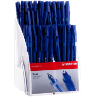 Набор шариковых ручек Stabilo Liner 808 синяя, 0.7мм, 80шт, дисплей