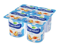 Йогурт Нежный с соком персика, 1.2%, 100г, 1шт