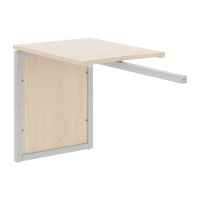 Брифинг приставка XQPR 889 Бук Тиара/Алюминий 800х600х750 XTEN-QP