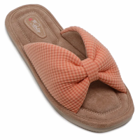 Тапочки женские Lucky Land 4561 W-CH-O с открытым носом оранжевые, р. 37