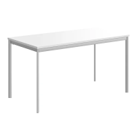 Стол прямой Skyland Imago-S СП-3S, белый/алюминий, 1400х720х755мм