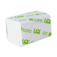 Туалетная бумага Lime 250890, 250 листов, 2 слоя, V-укладка, белая