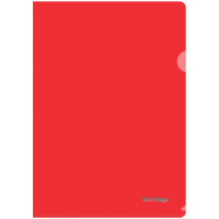 Папка-уголок Berlingo красная прозрачная, А4, 180мкм