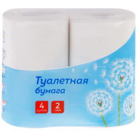 Бумага туалетная OfficeClean, 2-слойная, 4шт., 37,5м/рул.,тиснение, белая