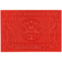 Обложка для паспорта OfficeSpace 'Россия', кожа, тиснение, красная