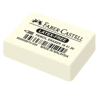 Ластик Faber-Castell 'Latex-Free', прямоугольный, синтетический каучук, 40*27*10мм