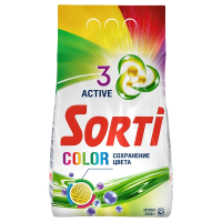 Порошок для машинной стирки Sorti 'Color', 3кг