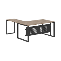 Стол руководителя руководителя ECT 1619M Кария Пальмира/Антрацит 1600х1900х750 ENIO