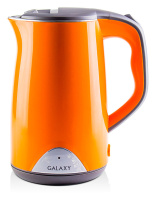 Чайник электрический Galaxy GL 0313 оранжевый/черный, 1.7л, 2000Вт