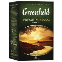 Чай Greenfield Premium Assam (Премиум Ассам), черный, листовой, 100 г