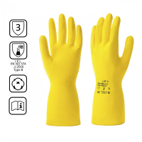 Перчатки резиновые Hq Profiline Multi Express L, желтые, 73587