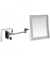 Зеркало Nofer Vanity 20.2х20.2см, настенное с подсветкой, латунь, глянцевое, 08003.B